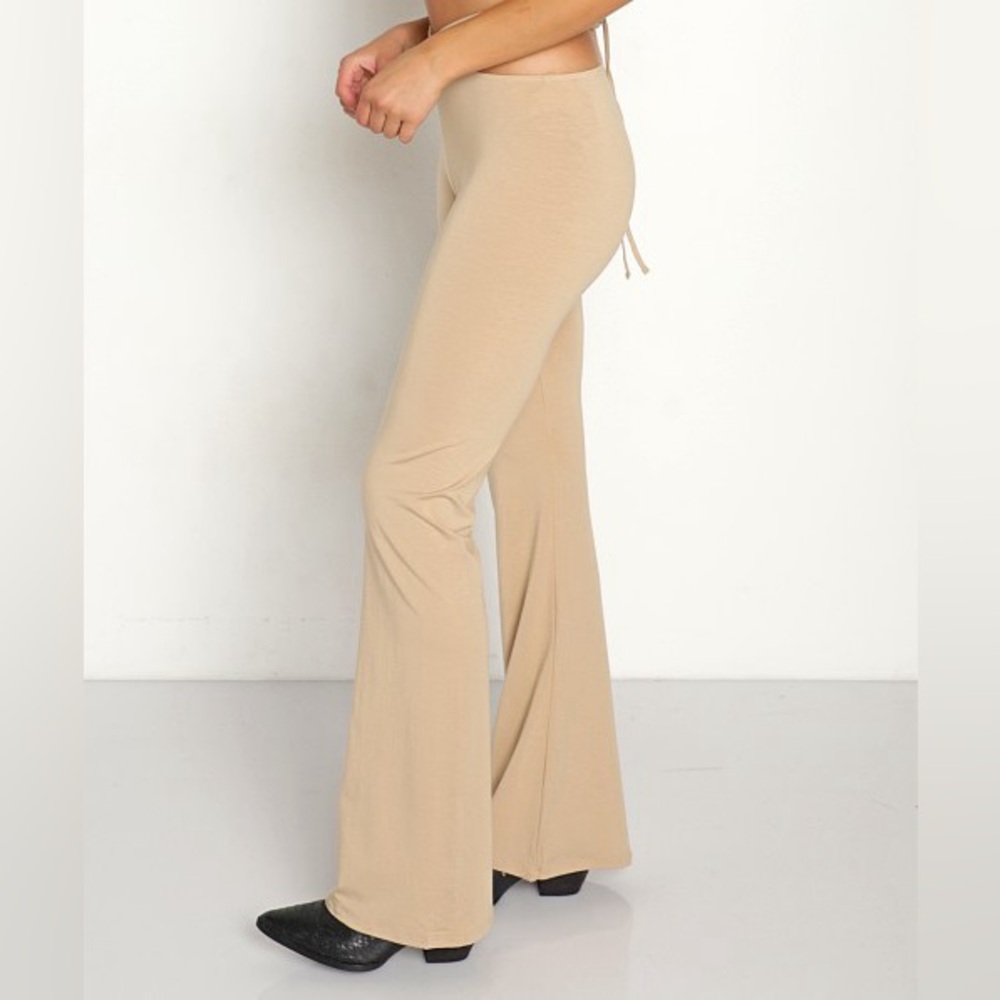 Indah tan flared string hip pants - image 4